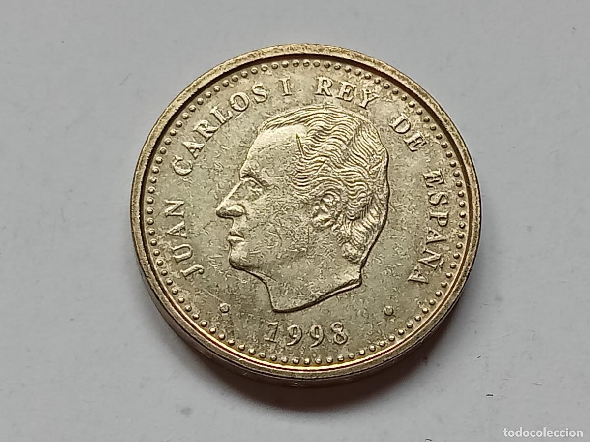 Monedas Juan Carlos I: JUAN CARLOS I 100 PESETAS 1998 LIS HACIA EL REVERSO EBC