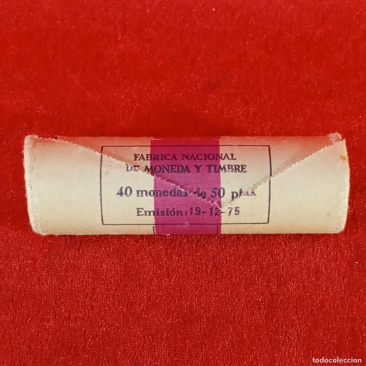 Monedas Juan Carlos I: CARTUCHO DE 40 MONEDAS DE 50 PTAS - CINCUENTA PESETAS - VARIOS A&Ntilde;OS - 1975 A 1980