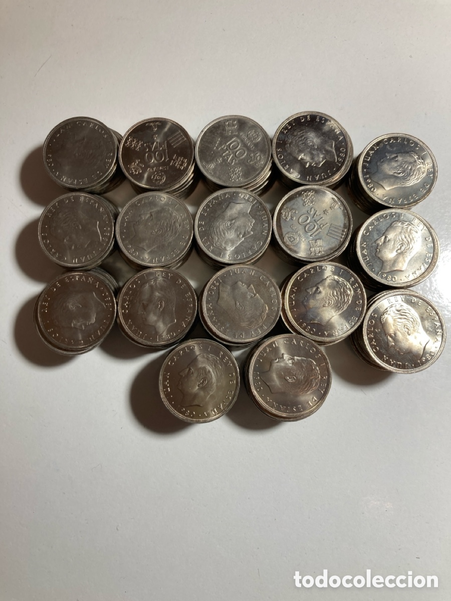 Monedas Juan Carlos I: 170 monedas 100 pesetas 1980.
