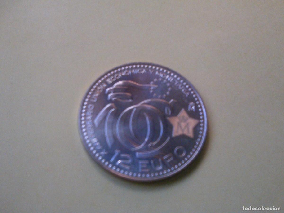 Monedas Juan Carlos I: 12 &euro; PLATA 2009 . X Aniversario de la Uni&oacute;n Econ&oacute;mica y Monetaria