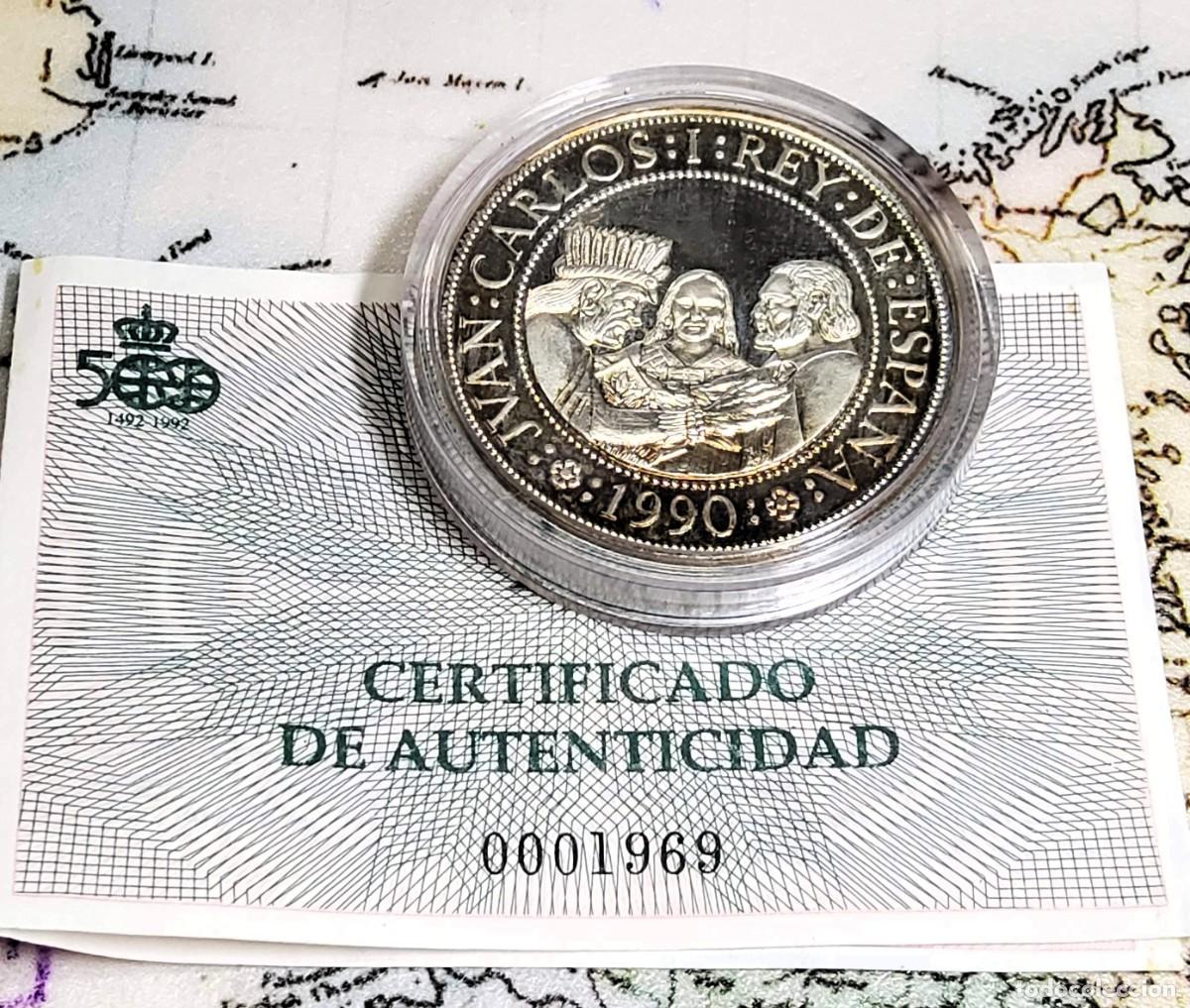 Monedas Juan Carlos I: MONEDA DE PLATA DE 5000 PESETAS DE ESPA&Ntilde;A DEL A&Ntilde;O 1989.PROOF