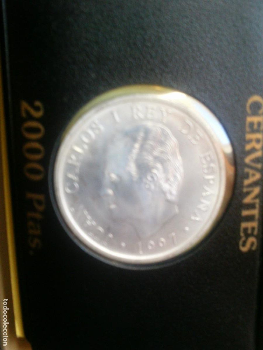 Monedas Juan Carlos I: 2000 PESETAS PLATA 1997 . Don Quijote y Sancho Panza