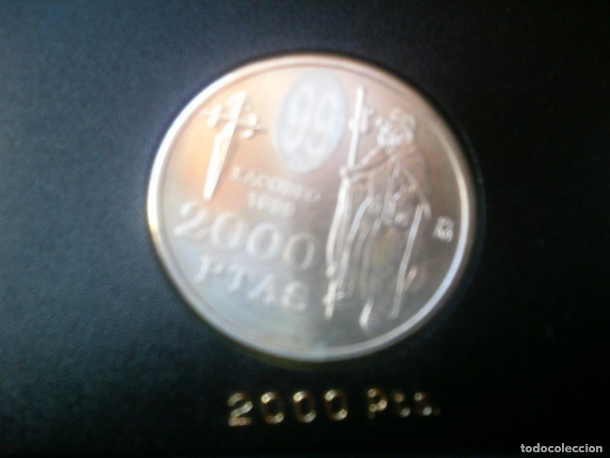 Monedas Juan Carlos I: 2000 PESETAS PLATA 1999. XACOBEO 1999