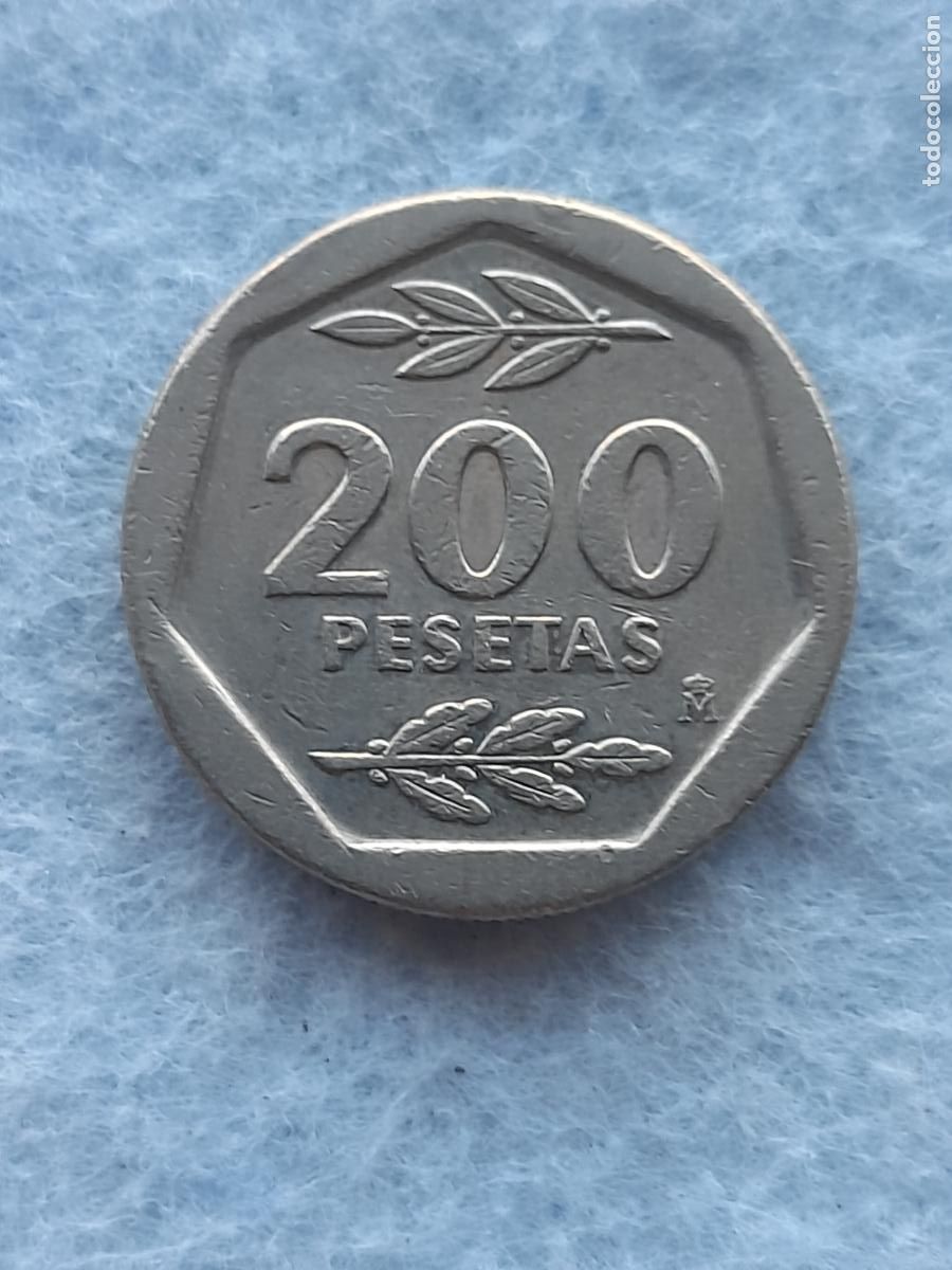 M&uuml;nzen unter Juan Carlos I: Juan Carlos I. 200 Pesetas. A&ntilde;o 1987.