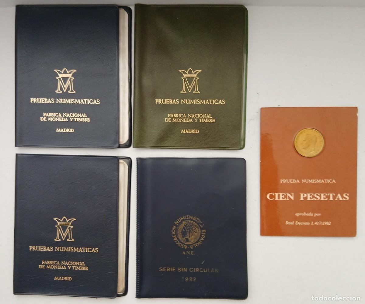 Monedas Juan Carlos I: LOTE DE 5 CARTERAS DE PRUEBAS NUMISMATICAS DE JUAN CARLOS