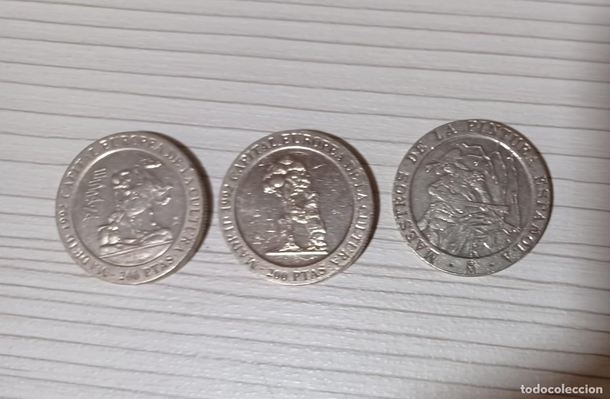 Monedas Juan Carlos I: 3 monedas de 200 pesetas 1992 1992 1996