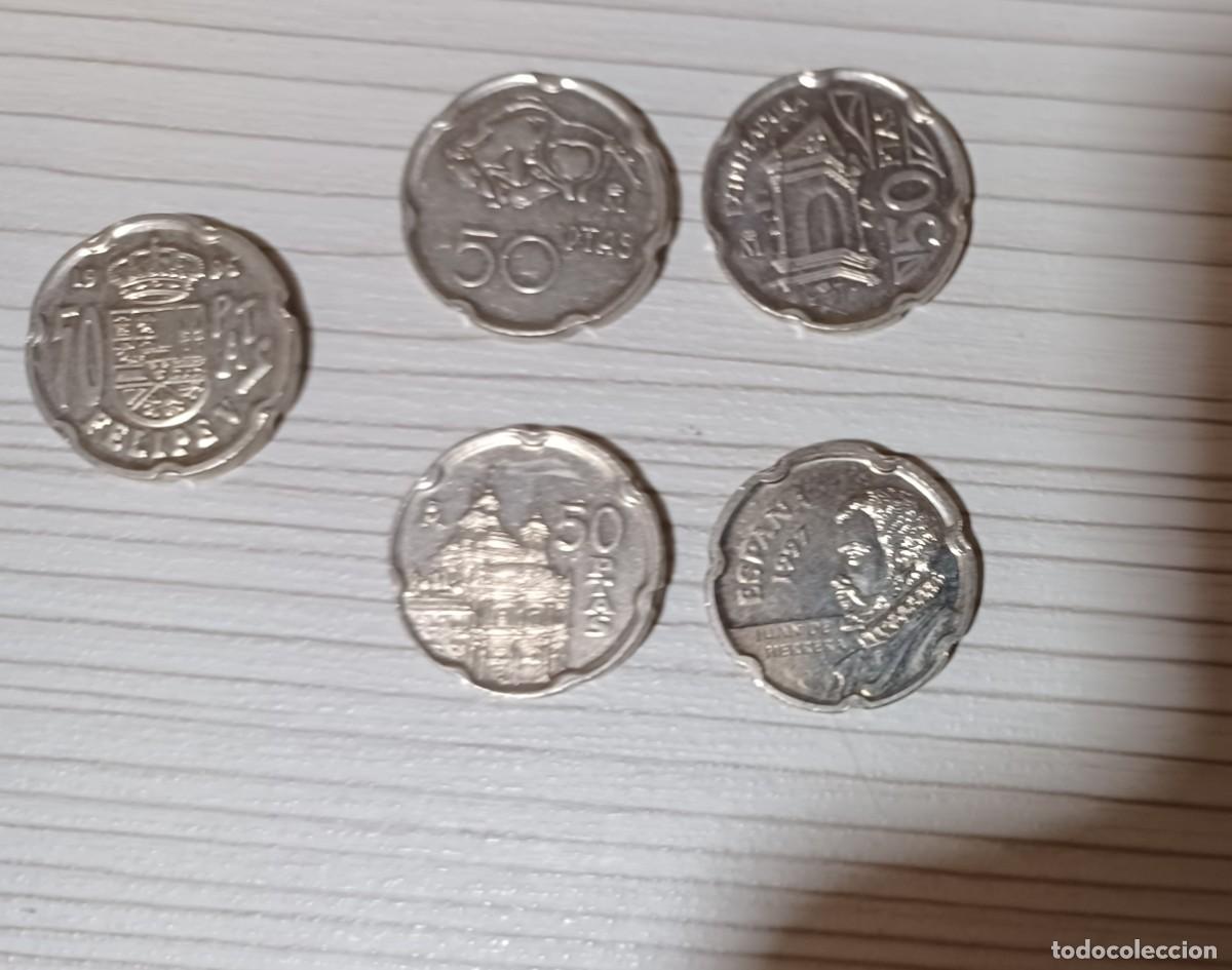 Monedas Juan Carlos I: 5 monedas de 50 pesetas 1993 al 1997