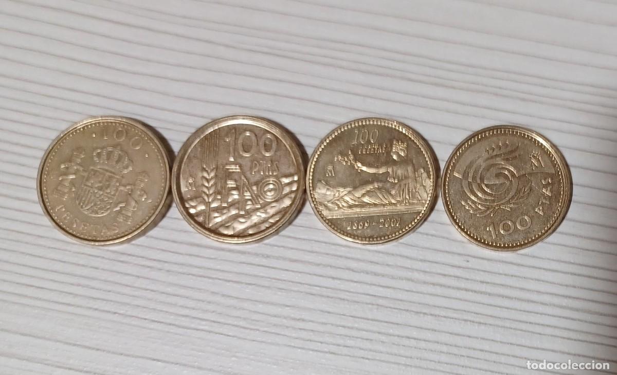 Monedas Juan Carlos I: 4 monedas de 100 pesetas diferentes