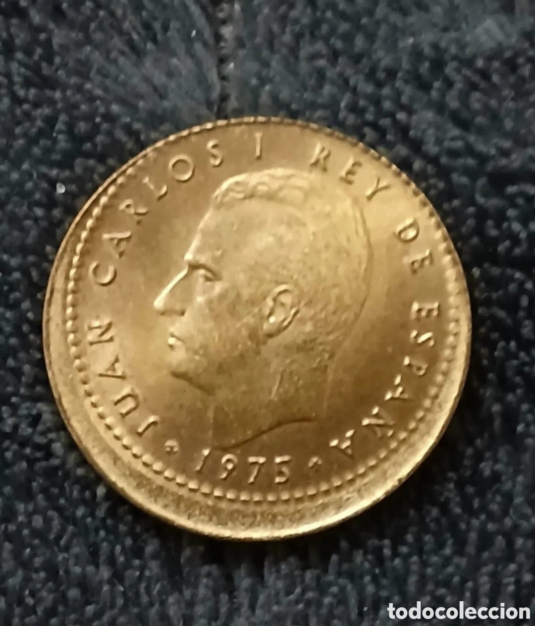 Moedas Juan Carlos I: UNA PESETA DEL REY JUAN CARLOS CU&Ntilde;O DESPLAZADO CANT&Oacute; LIZO S/C
