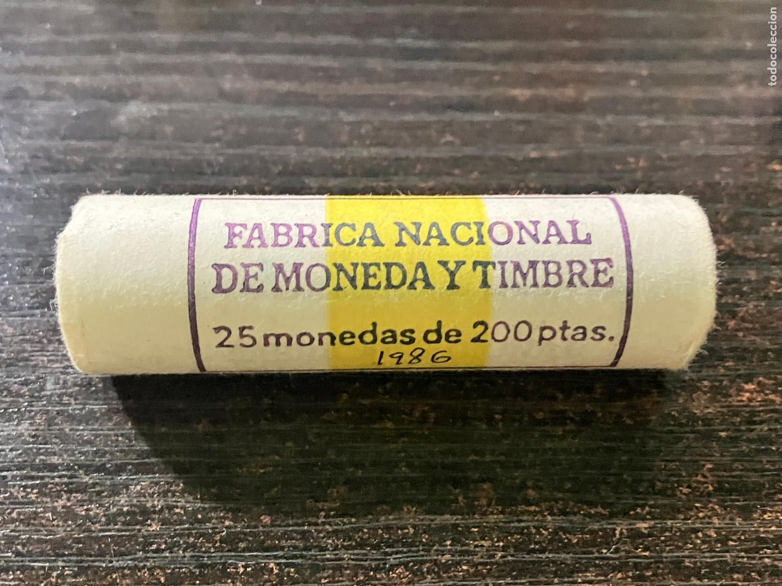 Monedas Juan Carlos I: Cartucho monedas Juan Carlos I - 25 monedas 200 pesetas 1986