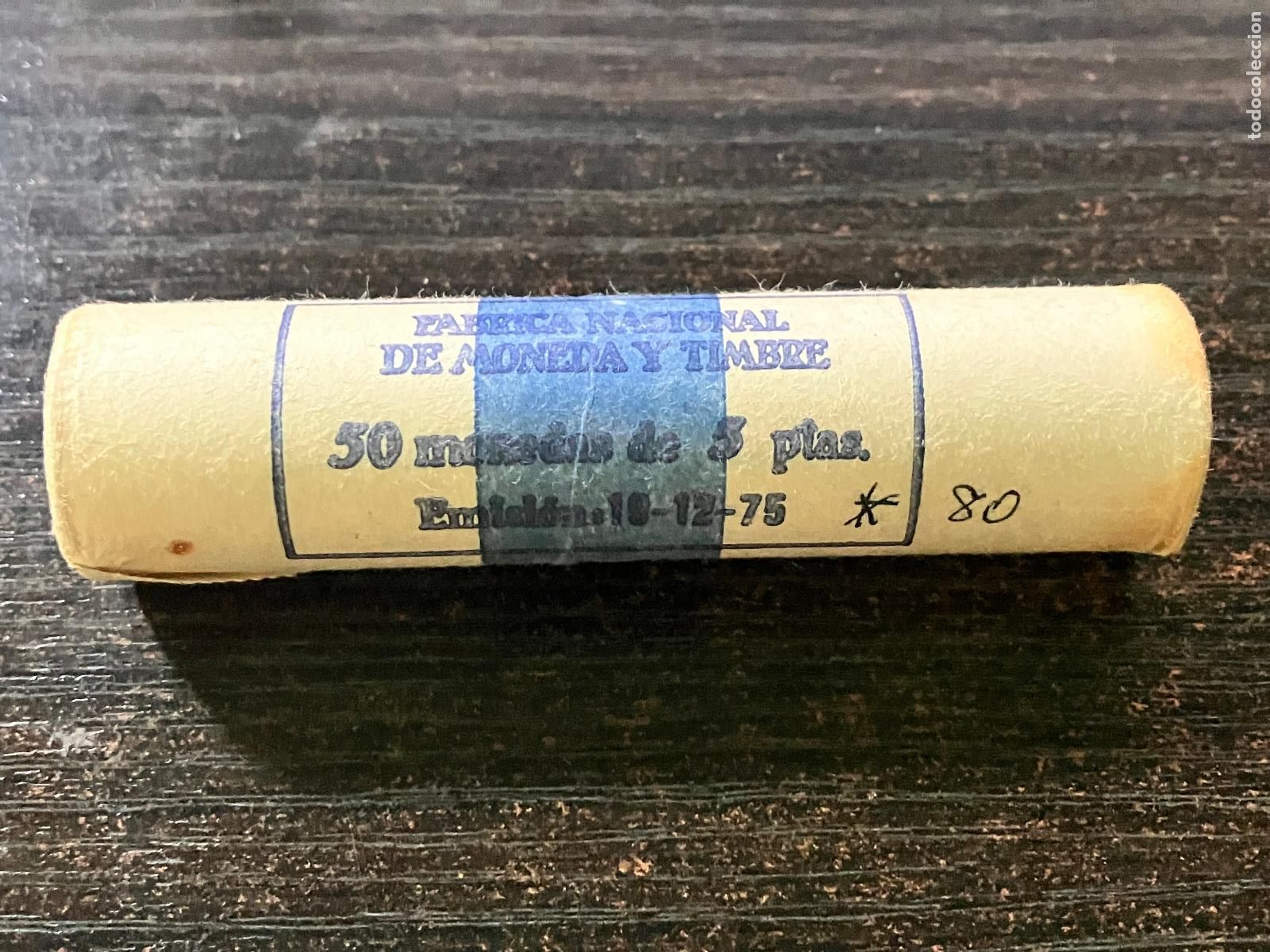 M&uuml;nzen unter Juan Carlos I: Cartucho monedas Juan Carlos I - 50 monedas 5 pesetas 1975 *80