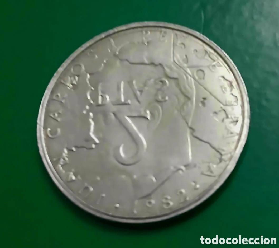 Monete Juan Carlos I: DOS PESETAS 1982 CON ERROR DOBLE ACU&Ntilde;ACI&Oacute;N POR AMBAS CARAS
