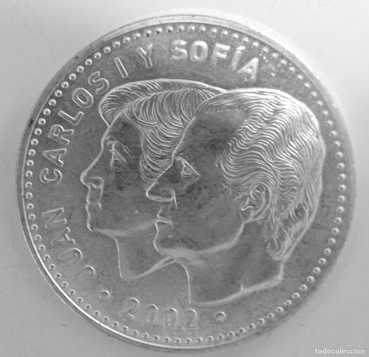 Monedas Juan Carlos I: Moneda de Plata de 12 Euros (Espa&ntilde;a, 2002) &ndash; Presidencia de la Uni&oacute;n Europea