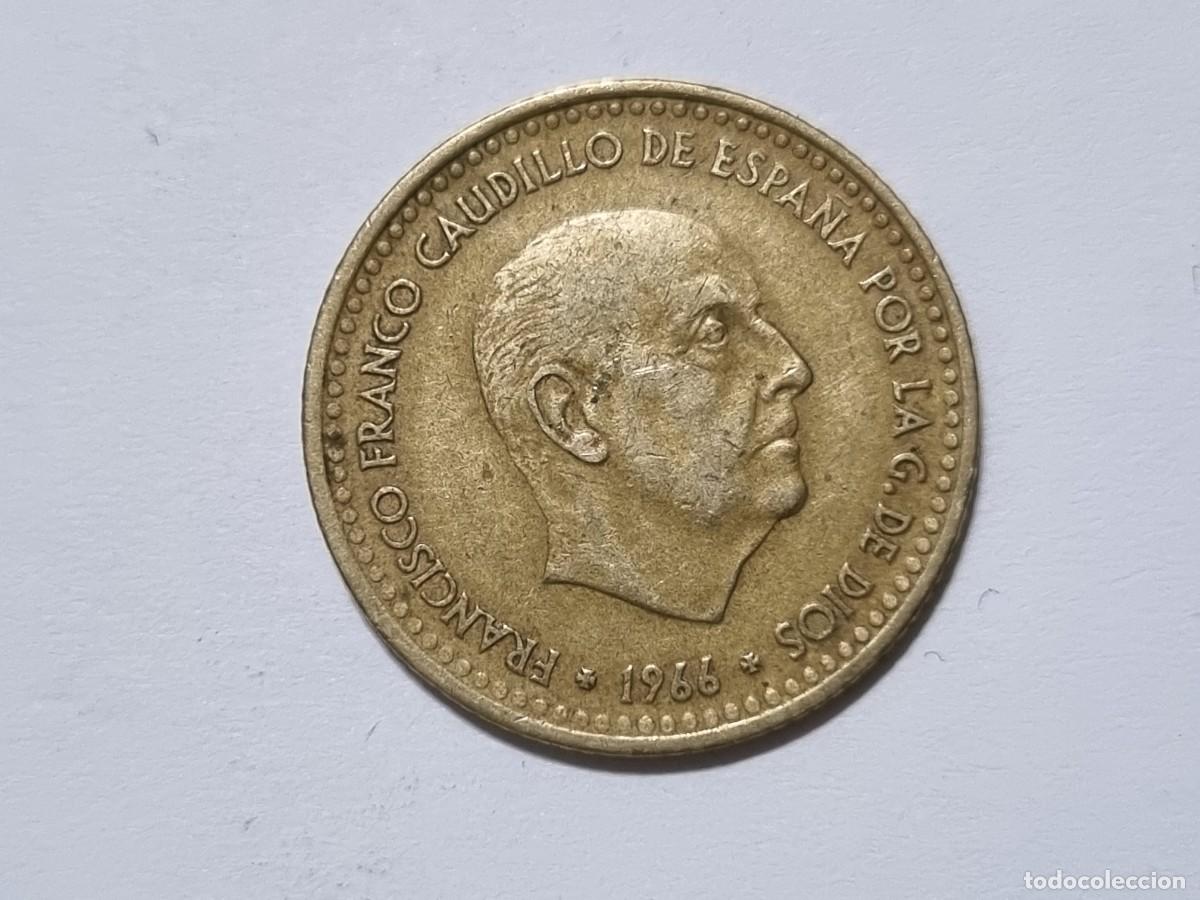 Monedas Juan Carlos I: Antigua Moneda Espa&ntilde;ola Espa&ntilde;a 1 Peseta Franco 1966-70* Coleccionista
