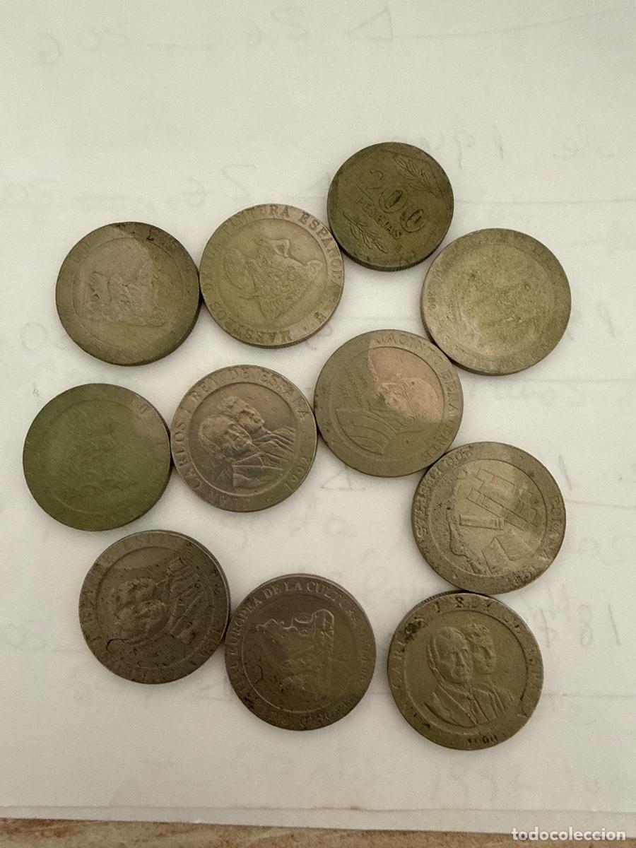 Monedas Juan Carlos I: 11 monedas de 200 pesetas