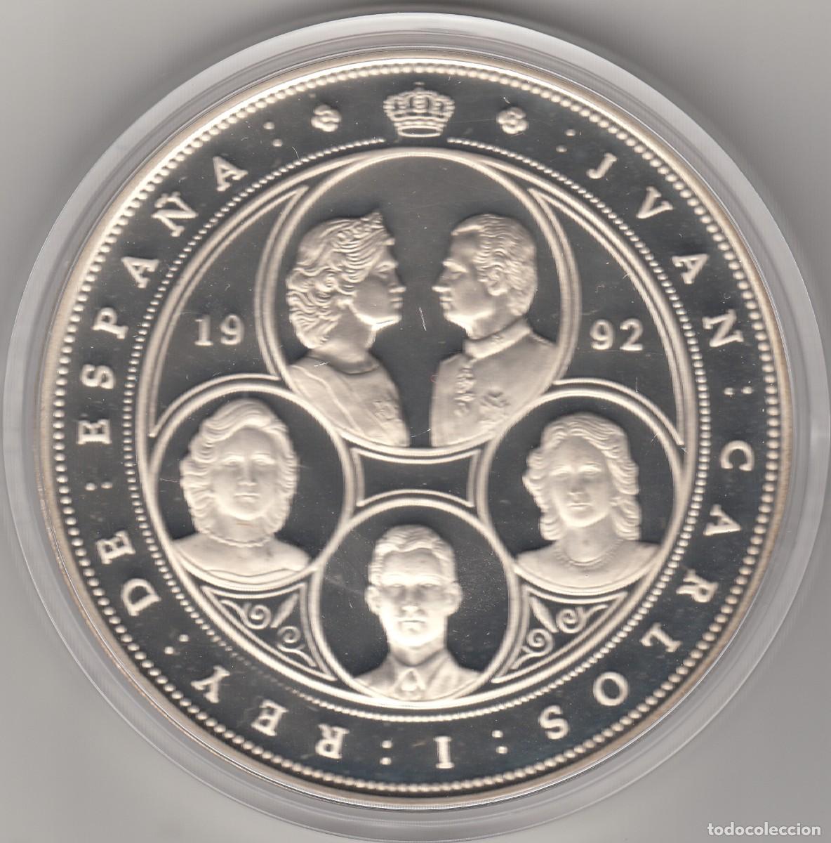 Coins Juan Carlos I: MONEDAS 5&ordm; CENTENARIO - SERIE 4&ordf;: 10.000 PESETAS 1992 / PLATA 925