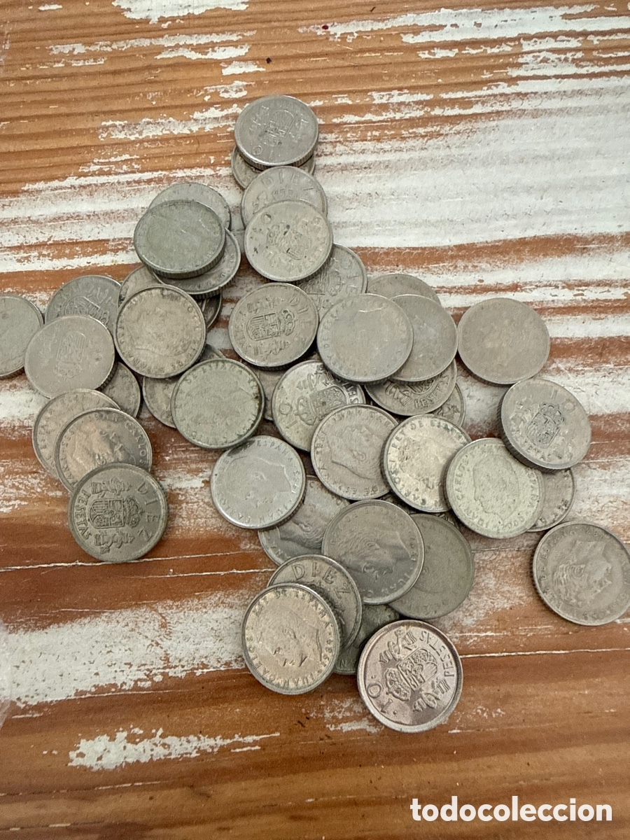 Monedas Juan Carlos I: 44 monedas de 10 pesetas