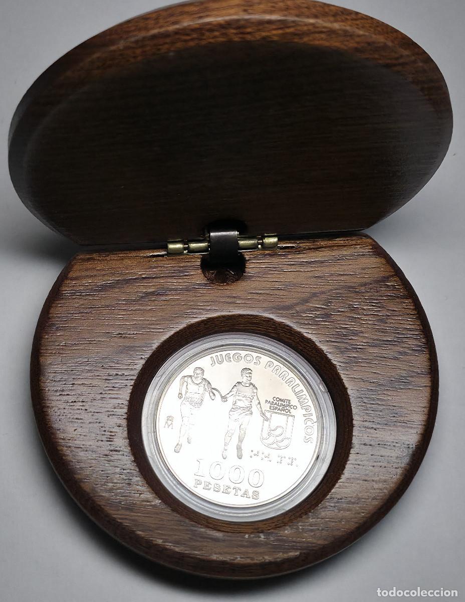Monedas Juan Carlos I: MONEDA PLATA ESPA&Ntilde;A JUEGOS PARALIMPICOS 1000 PESETAS A&Ntilde;O 2000 (CON ESTUCHE Y CERTIFICADO)