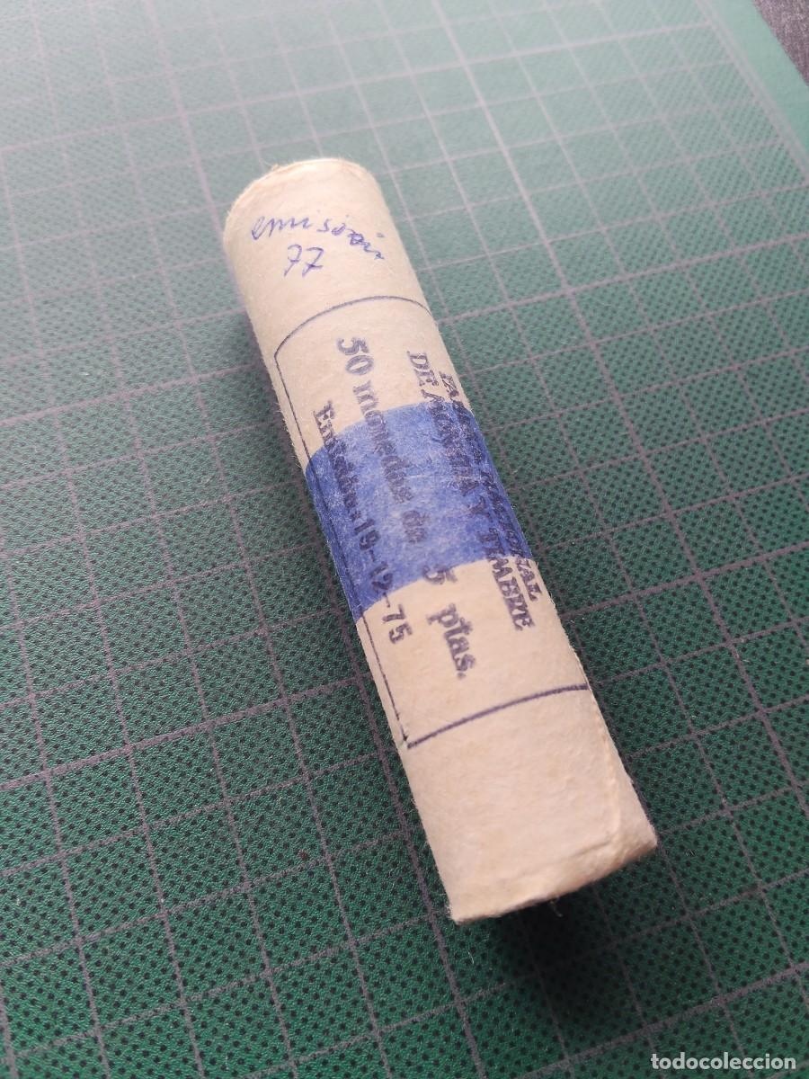 M&uuml;nzen unter Juan Carlos I: CARTUCHO: 50 MONEDAS 5 PESETAS 1975 ESTRELLA 19-77 / SIN CIRCULAR