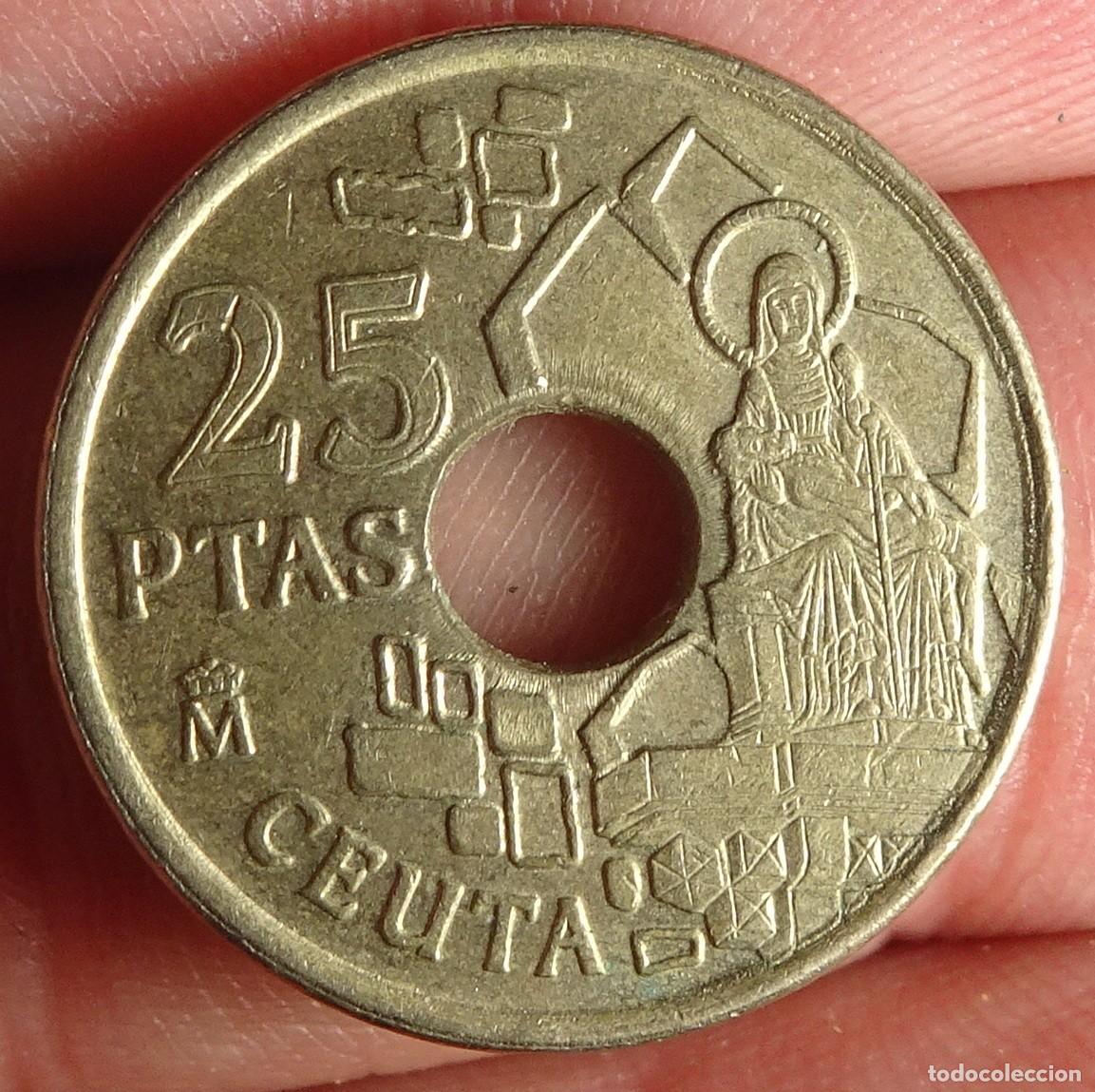 Monedas Juan Carlos I: MONEDA 25 PESETAS 1998, CEUTA, VER FOTOS