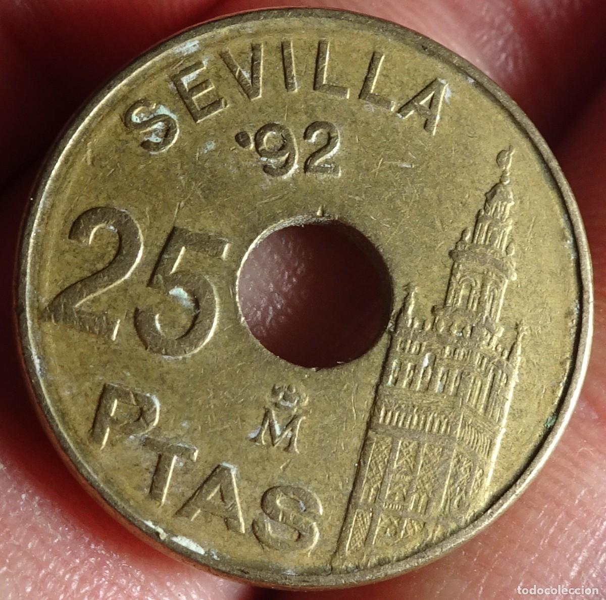 Monedas Juan Carlos I: MONEDA 25 PESETAS 1992, SEVILLA, VER FOTOS