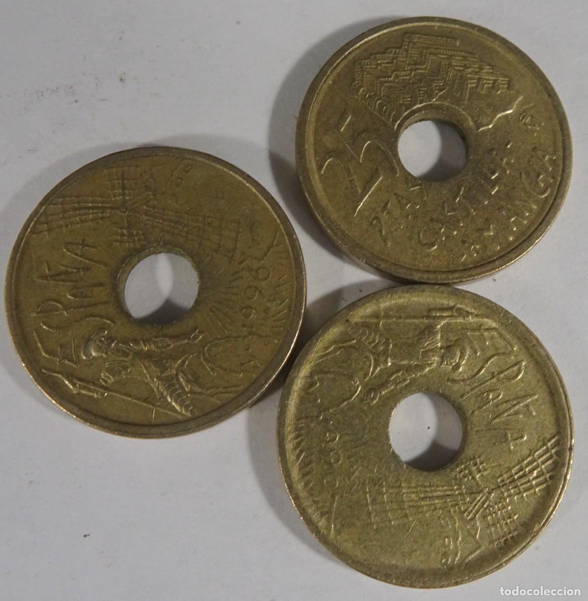 Monedas Juan Carlos I: 3 MONEDAS 25 PESETAS 1996, CASTILLA LA MANCHA, VER FOTOS