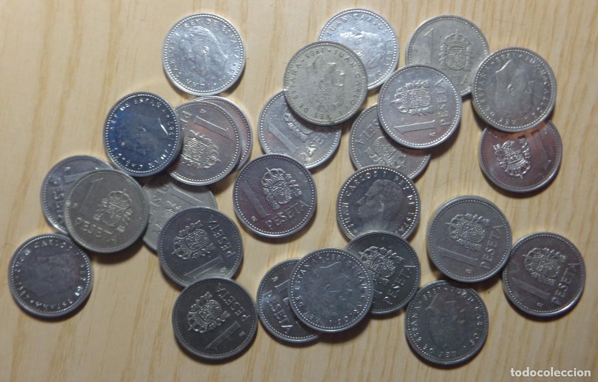 Monedas Juan Carlos I: LOTE 31 MONEDAS DE 1 PESETA 'JUAN CARLOS I / ESCUDO DE ESPA&Ntilde;A' (de 1983 a 1989)