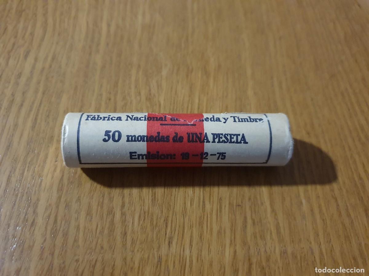 Monedas Juan Carlos I: Cartucho 1 peseta aluminio 1985 - 50 monedas SC