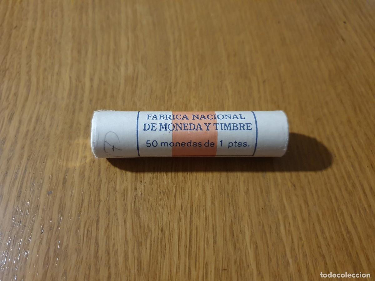 Monedas Juan Carlos I: Cartucho 1 peseta aluminio 1987 - 50 monedas SC