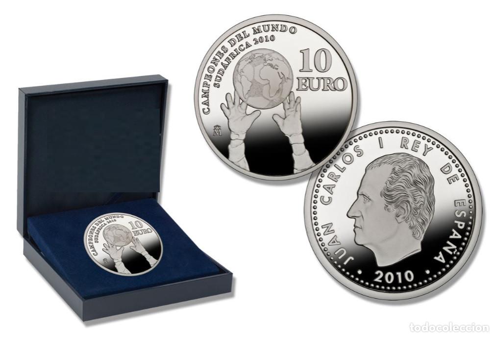 Monedas Juan Carlos I: 10 EUROS ESPA&Ntilde;A plata Campeones del Mundo Sud&aacute;frica