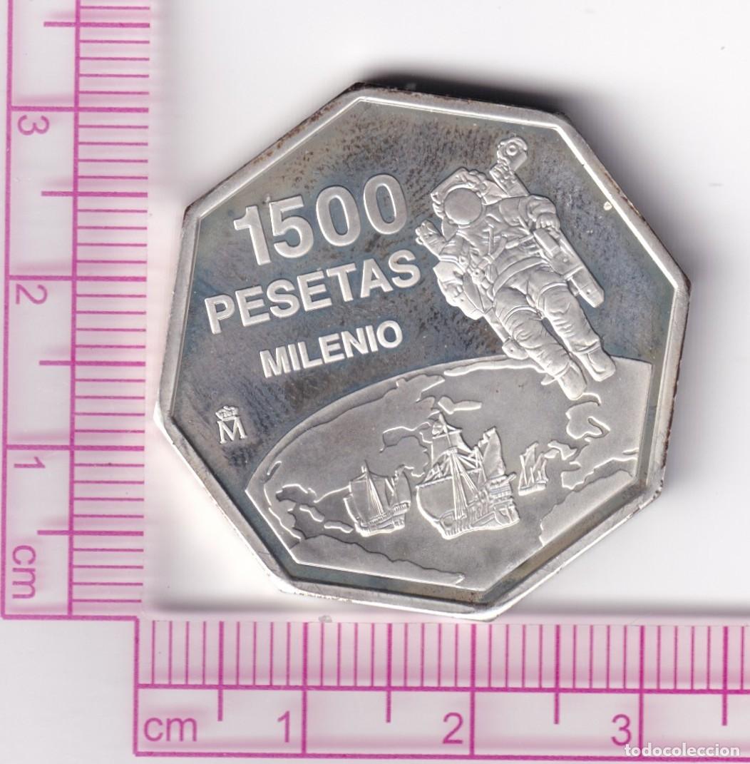 Monedas Juan Carlos I: CREXP756 MONEDA ESPA&Ntilde;A 1500 PESETAS 1999 MILENIO PLATA