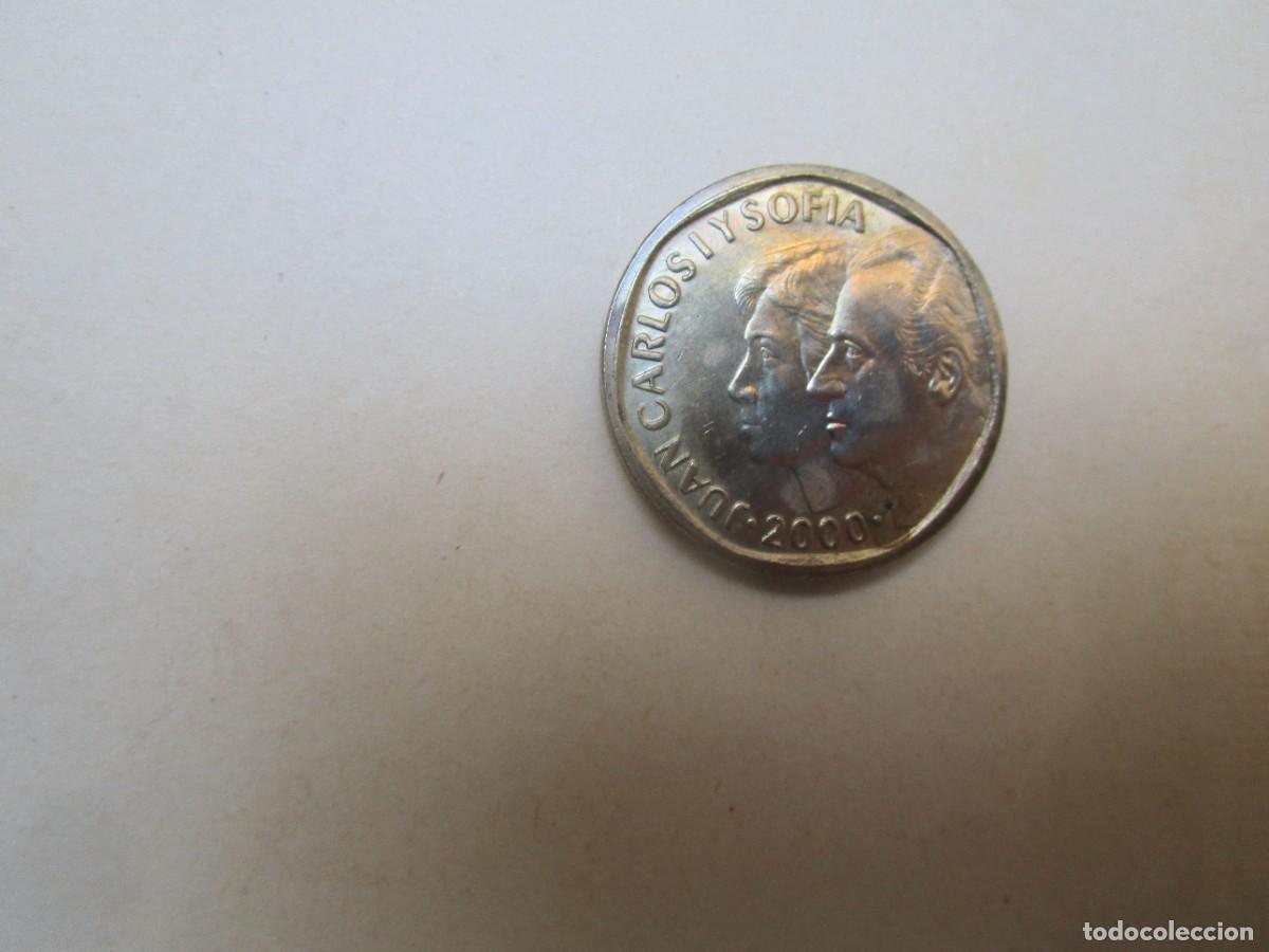 Monedas Juan Carlos I: MONEDA 500 PESETAS 2000 VARIANTE ACU&Ntilde;ACION EN REVERSO, BORDE REDONDEADO - ANVERSO JUAN CARLOS SOFIA.