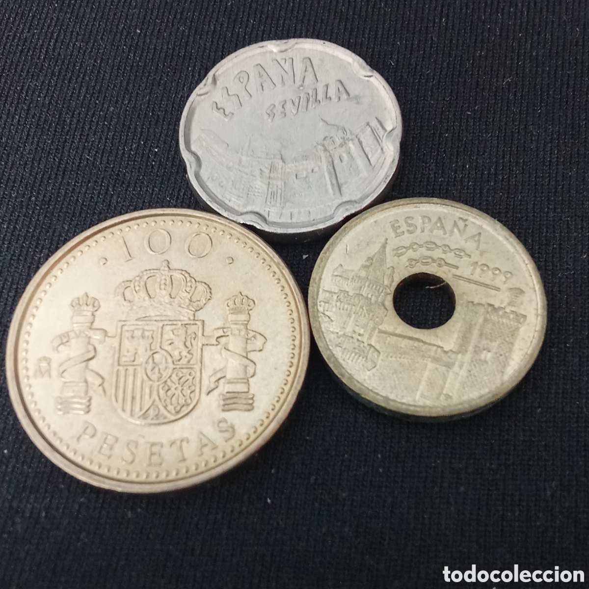 Moedas Juan Carlos I: Espa&ntilde;a 3 monedas distintas
