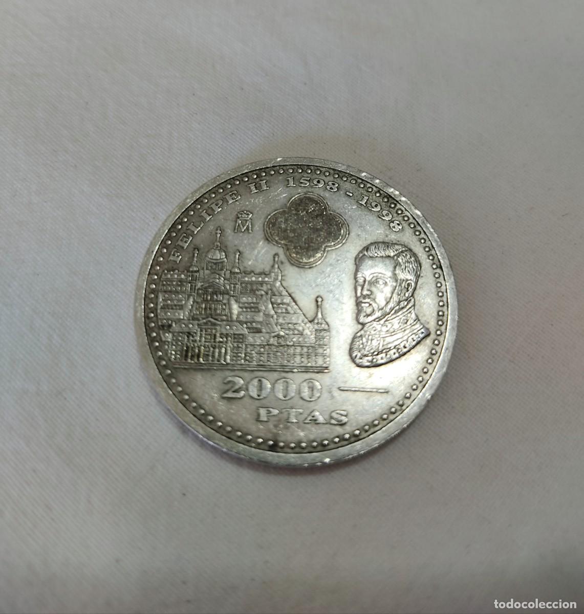 Monedas Juan Carlos I: Moneda 2000 pesetas de plata 1998 - Foto 2