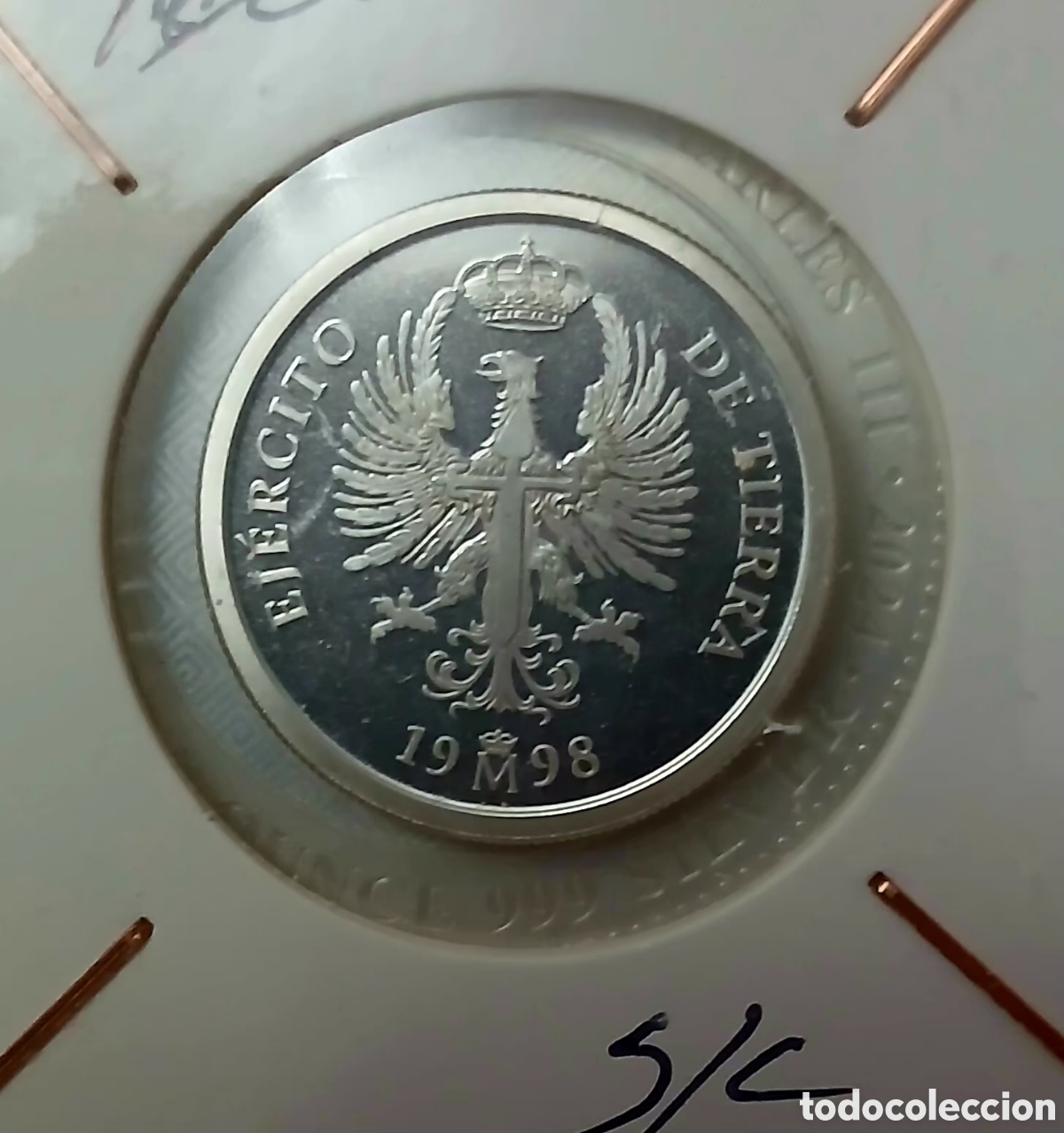 Monedas Juan Carlos I: UN EURO DE PLATA EJ&Eacute;RCITO DE TIERRA 1998 FNMT S/C