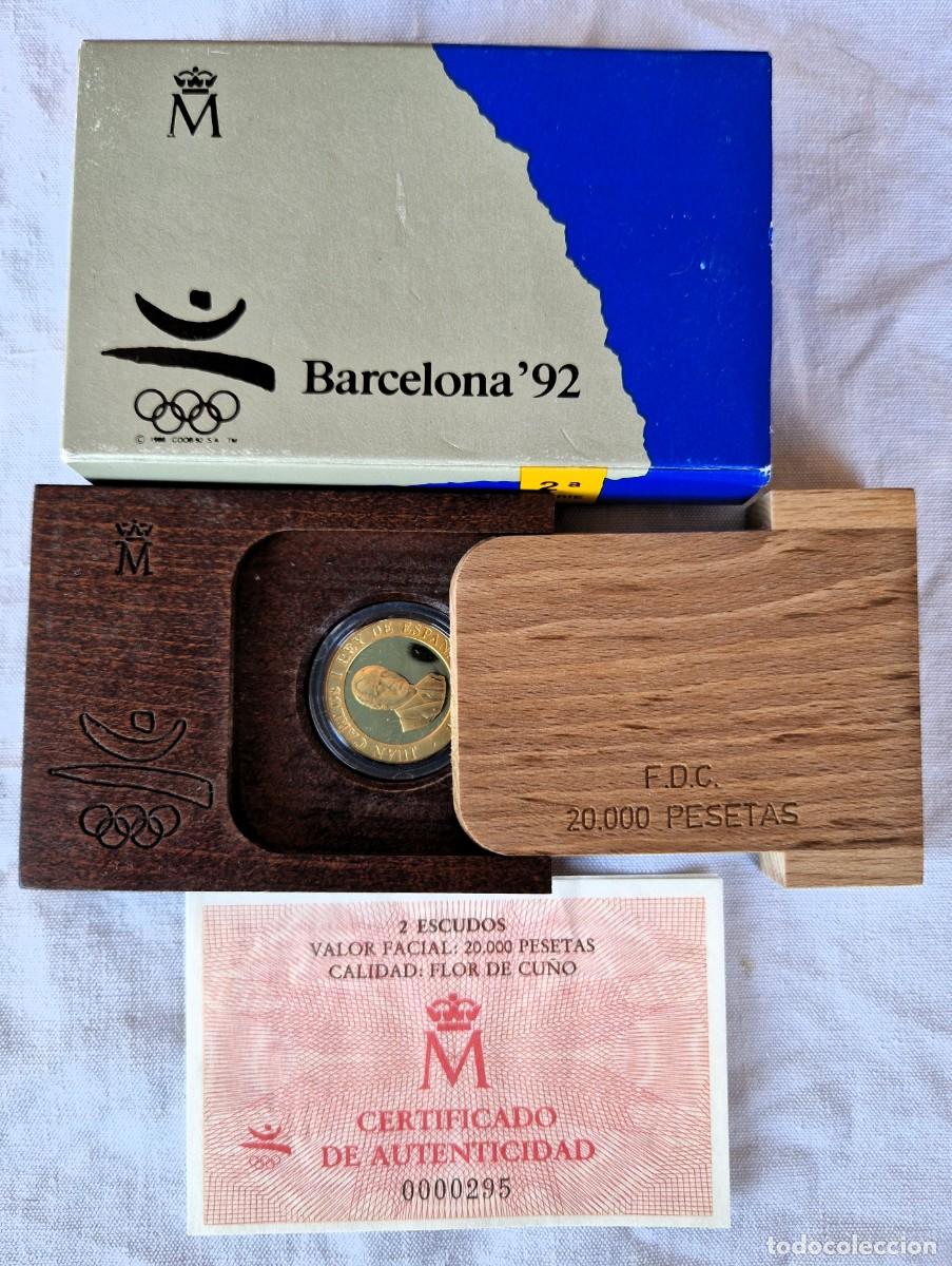 Monedas Juan Carlos I: Moneda 20.000 pesetas oro Olimpiadas de Barcelona. Juan Carlos I