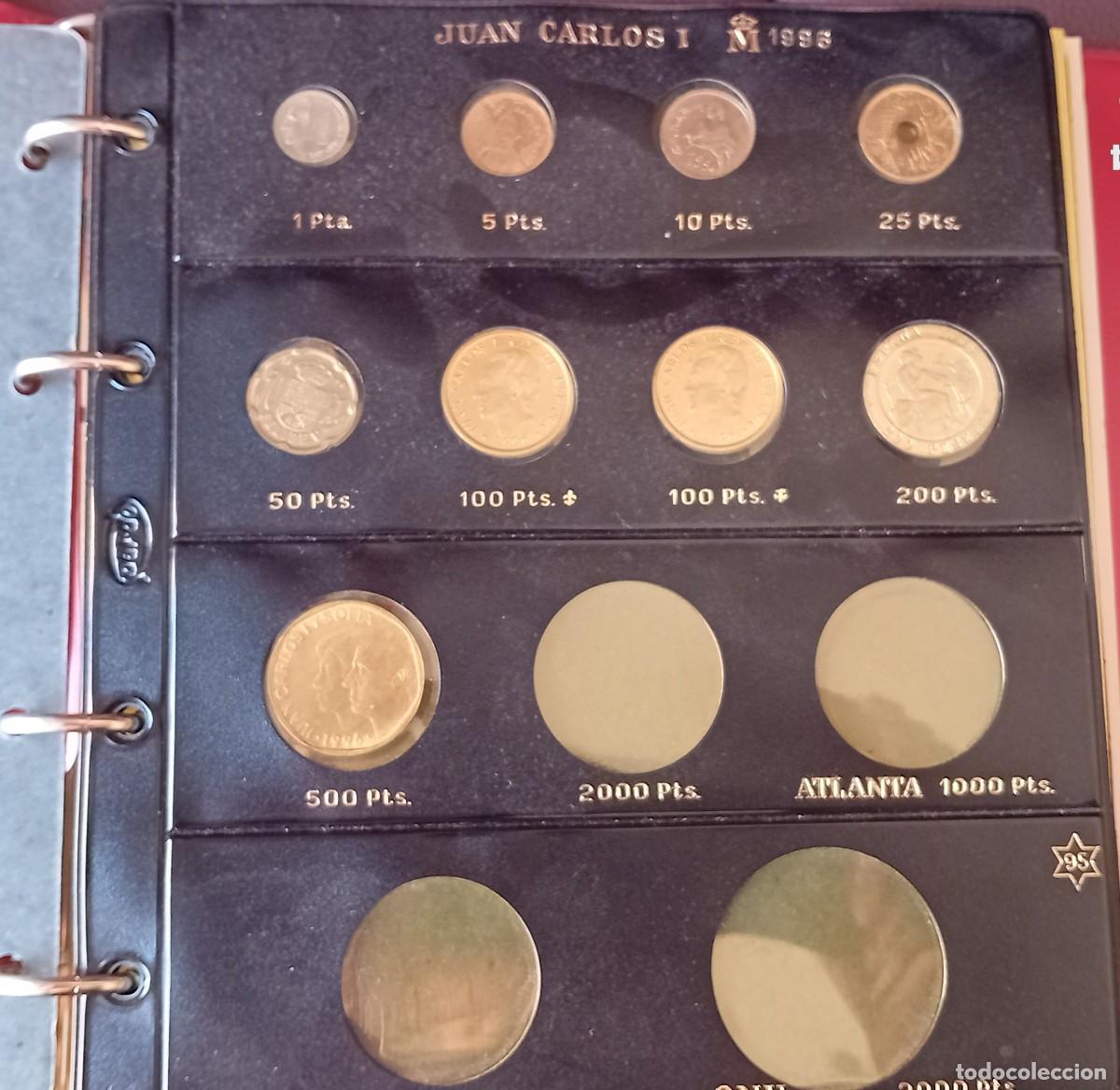 Monedas Juan Carlos I: HOJA MONEDAS PARDO N&ordm; 61. JUAN CARLOS I. PESETAS 1996.