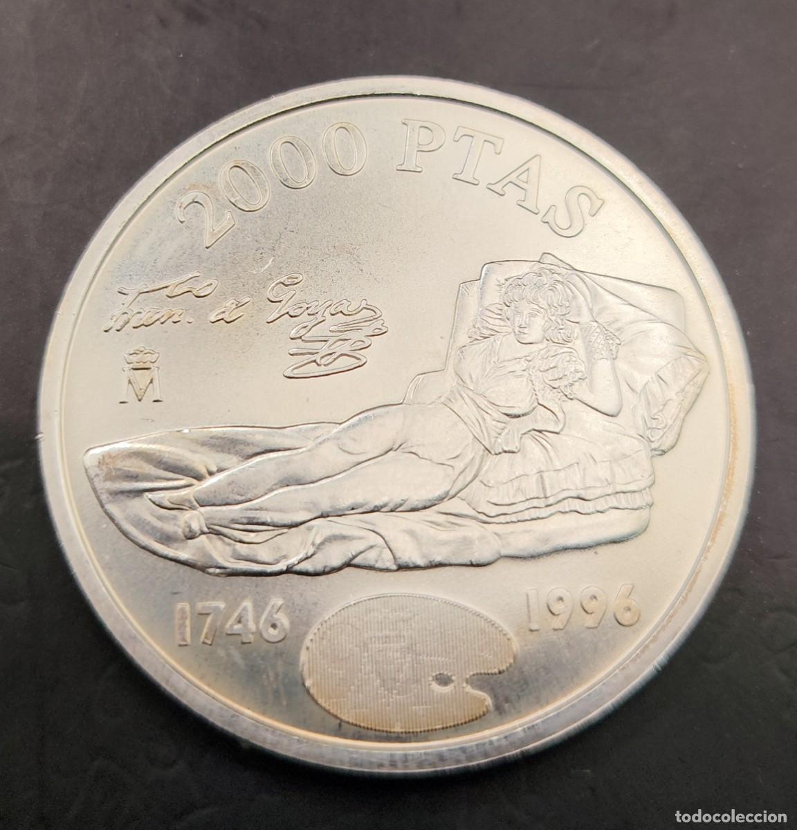 Monedas Juan Carlos I: ESPA&Ntilde;A A&Ntilde;O 1996 2000 PTAS PLATA &rdquo; LA MAJA &rdquo;