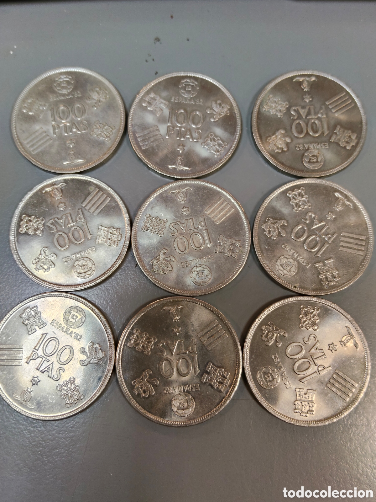 Monedas Juan Carlos I: Lote monedas de 100 pesetas mundial 82 EXCELENTE CONSERVACION