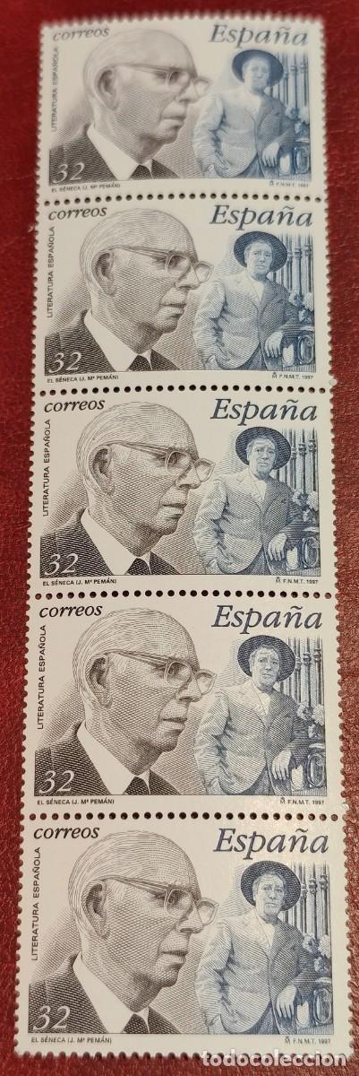 Monedas Juan Carlos I: LOTE DE 5 SELLOS NUEVOS DE 32 PESETAS - JOSE MARIA PEM&Aacute;N - SENECA