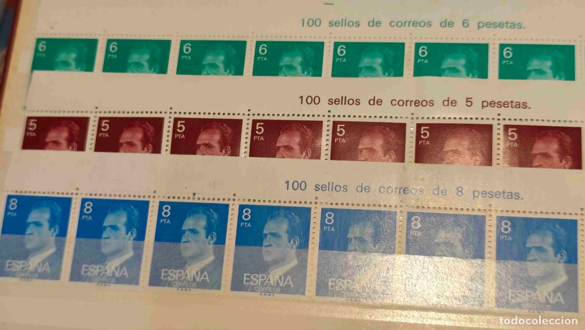 Monedas Juan Carlos I: LOTE DE 24 SELLOS NUEVOS - JUAN CARLOS I - SERIE BASICA - TIRAS DE 5. 6 Y 8 EUROS - LOS DE LA FOTO
