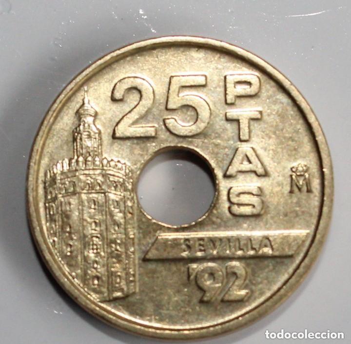 Monedas Juan Carlos I: MONEDA DE 25 PESETAS JUAN CARLOS I 1992 &rdquo; EXPO&rdquo; MUY BUEN ESTADO