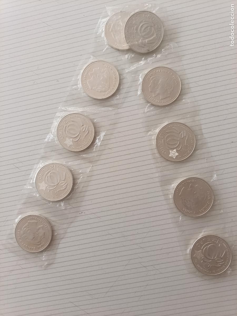 M&uuml;nzen unter Juan Carlos I: Tira de 10 monedas precintadas de 12 euros plata 2009, X aniversario Uni&oacute;n Econ&oacute;mica y Monetaria