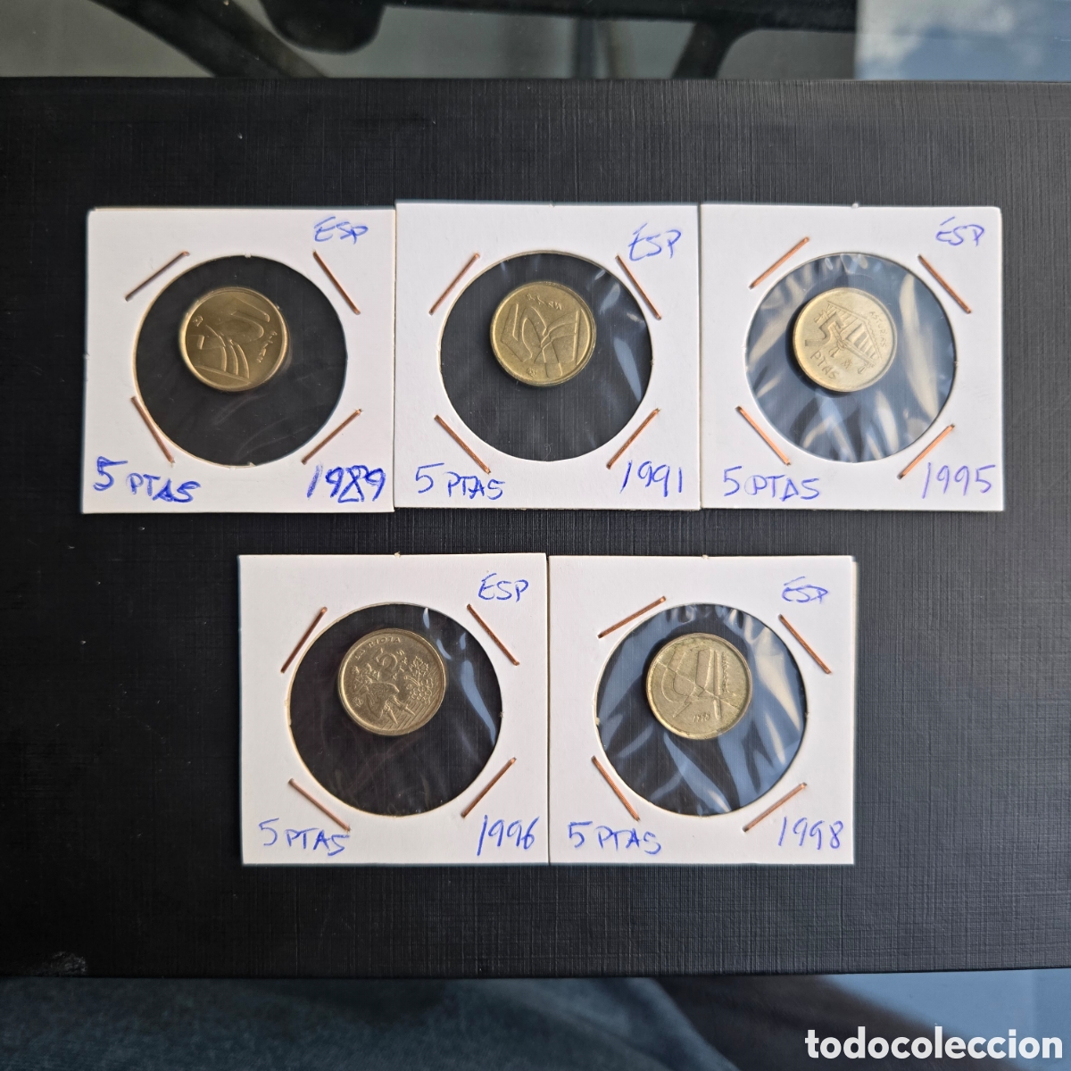 Monedas Juan Carlos I: Lote 5 monedas de 5 pesetas