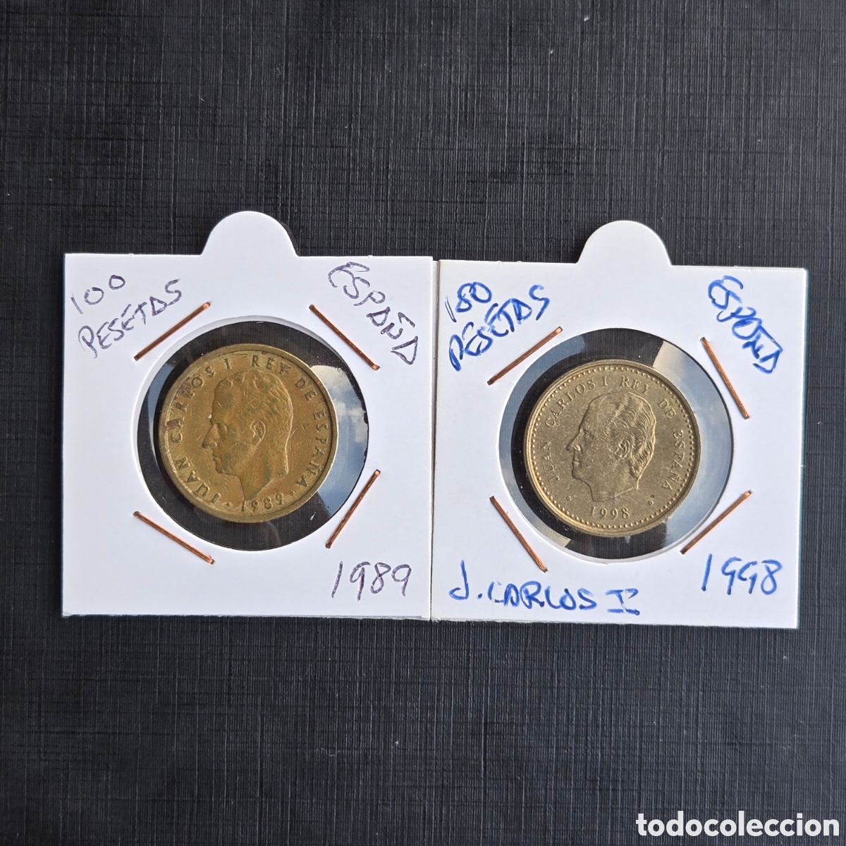 Monedas Juan Carlos I: Lote 2 monedas de 100 pesetas Espa&ntilde;a