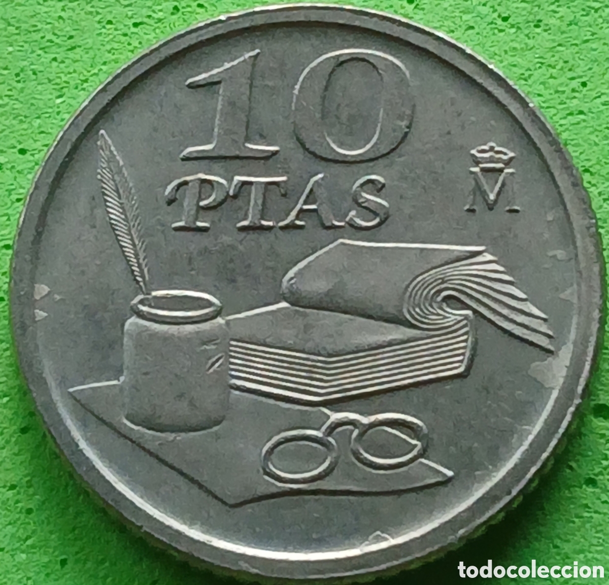 Monedas Juan Carlos I: Espa&ntilde;a 10 pesetas 1995 km#947 Francisco de Quevedo/ poco com&uacute;n!