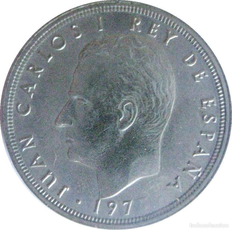 Monedas Juan Carlos I: Espa&ntilde;a, ERROR: 5 pesetas 1975 *76 Acu&ntilde;aci&oacute;n floja, &rdquo;Juan Carlos I&rdquo;./ Ver descripci&oacute;n y fotos.