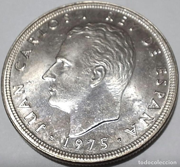 Monedas Juan Carlos I: Espa&ntilde;a, ERROR: 5 pesetas 1975 *78 Doble acu&ntilde;aci&oacute;n &rdquo;Juan Carlos I&rdquo;./ La de las fotos.