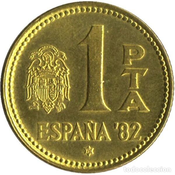 Monedas Juan Carlos I: Espa&ntilde;a, 1 peseta 1980 *80 &rdquo;Mundial'82&rdquo;./ Sin Circular.