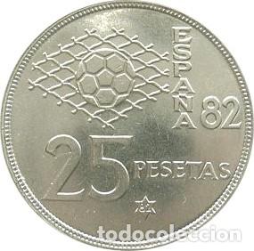 Monedas Juan Carlos I: Espa&ntilde;a, 25 pesetas 1980 *80 &rdquo;Mundial'82&rdquo;./ Sin Circular.